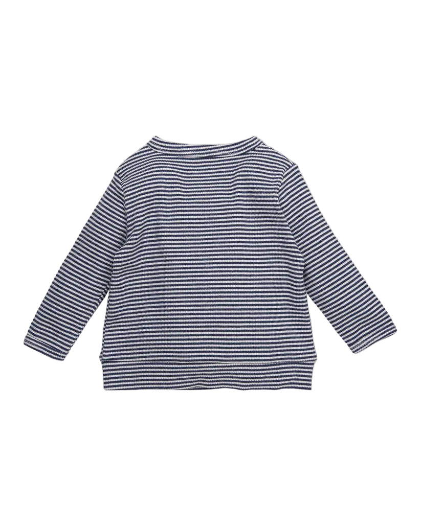 T-SHIRT CROISÉ RAYÉ BLEU