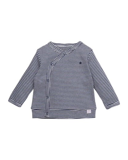 T-SHIRT CROISÉ RAYÉ BLEU