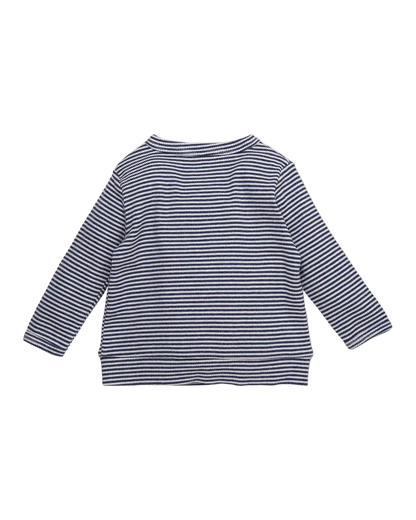 T-SHIRT CROISÉ RAYÉ BLEU