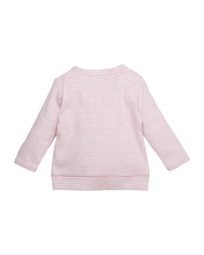 T-SHIRT CROISÉ RAYÉ ROSE