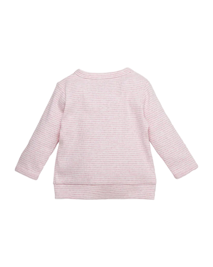 T-SHIRT CROISÉ RAYÉ ROSE