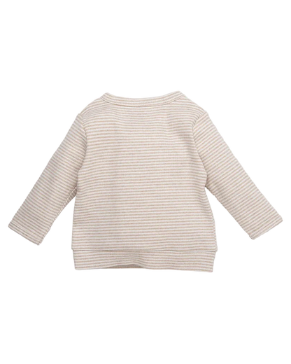 T-SHIRT CROISÉ RAYÉ BEIGE
