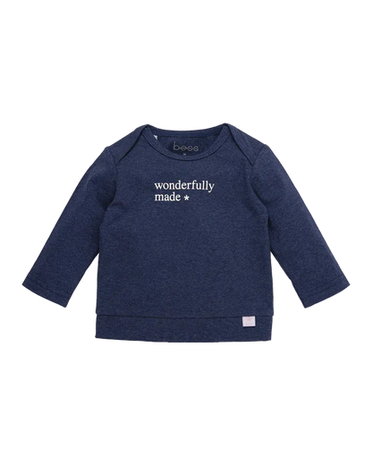 T-SHIRT MANCHES LONGUES BLEU
