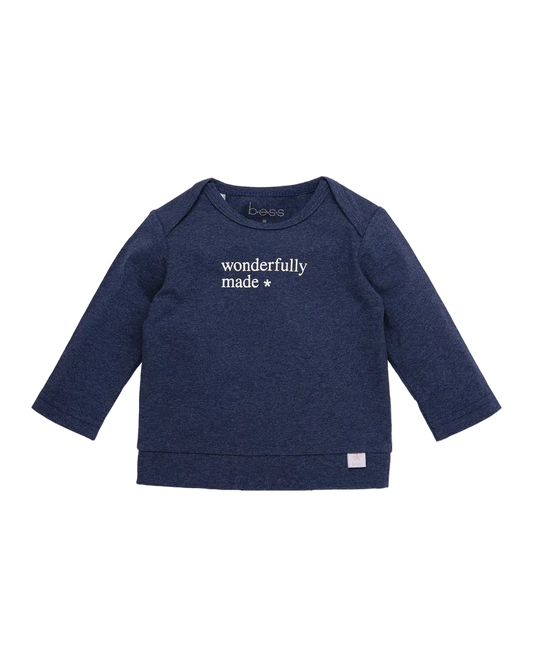 T-SHIRT MANCHES LONGUES BLEU