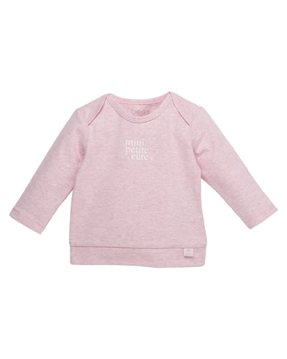 T-SHIRT MANCHES LONGUES ROSE