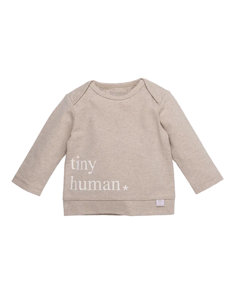 T-SHIRT MANCHES LONGUES BEIGE