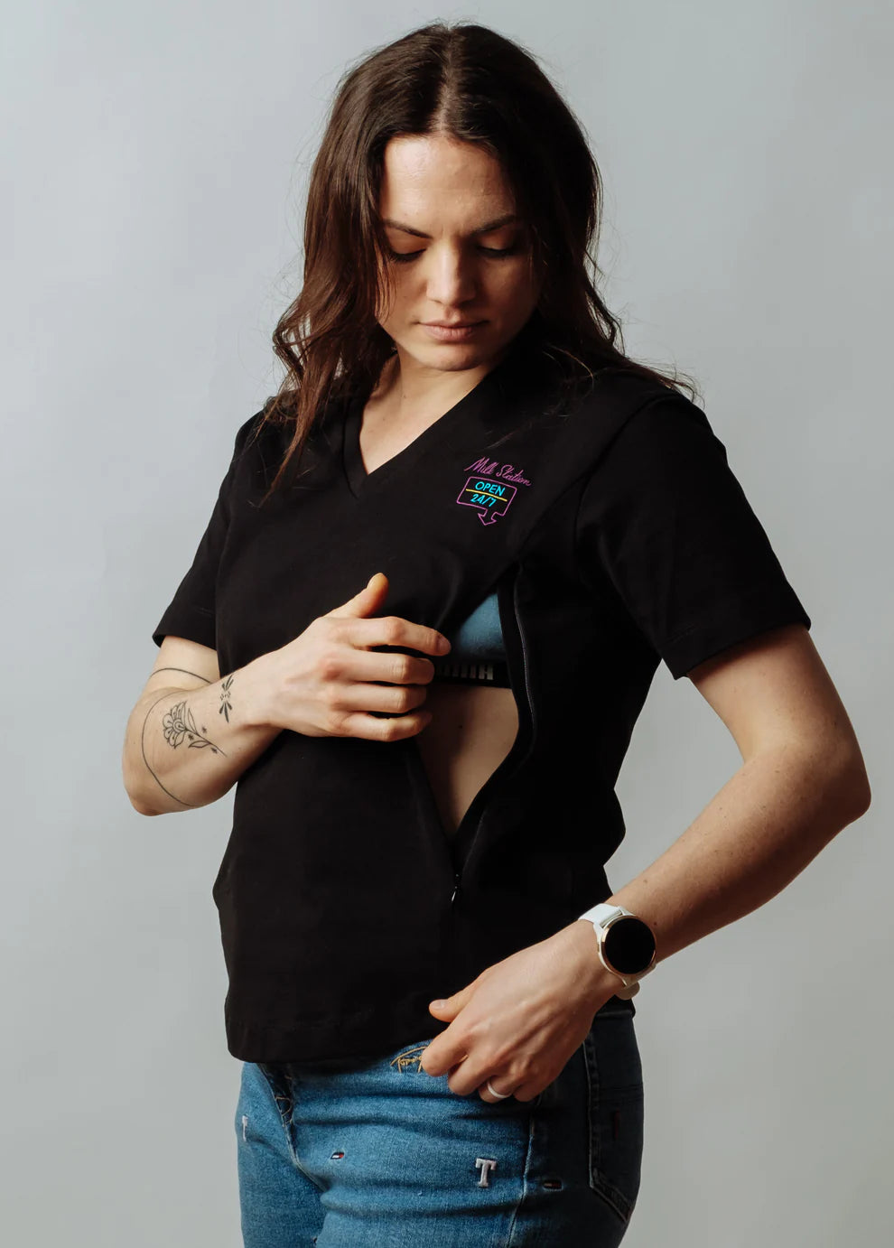 T-SHIRT D'ALLAITEMENT MILK STATION
