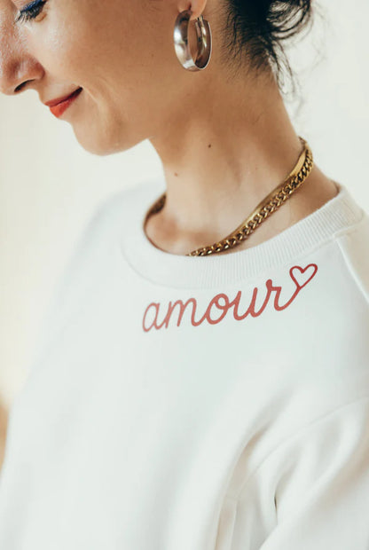 SWEAT BLANC AMOUR