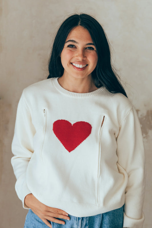 PULL CŒUR ROUGE