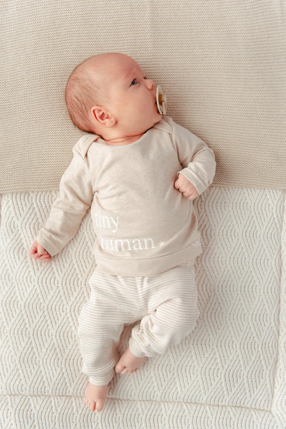 PANTALON RAYÉ BEIGE
