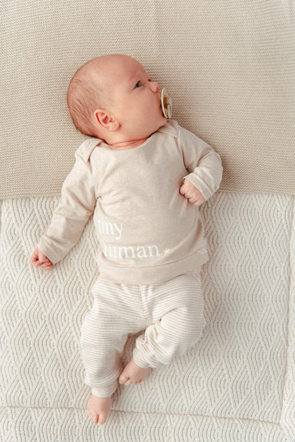 PANTALON RAYÉ BEIGE