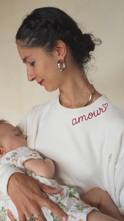 SWEAT BLANC AMOUR