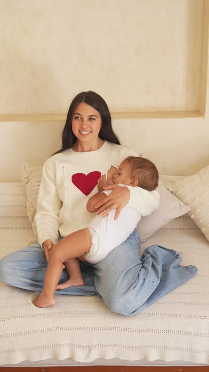 PULL CŒUR ROUGE